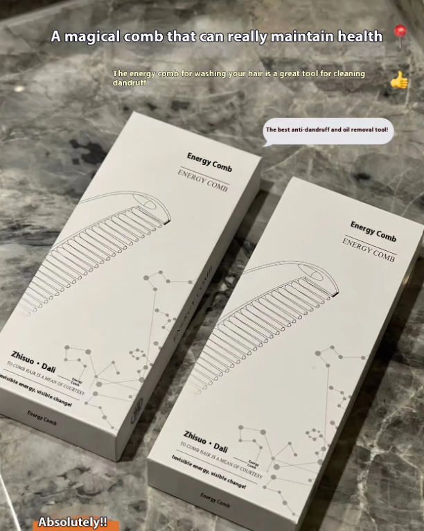Anti-Dandruff Scalp Massage Comb with Treatment Dispenser