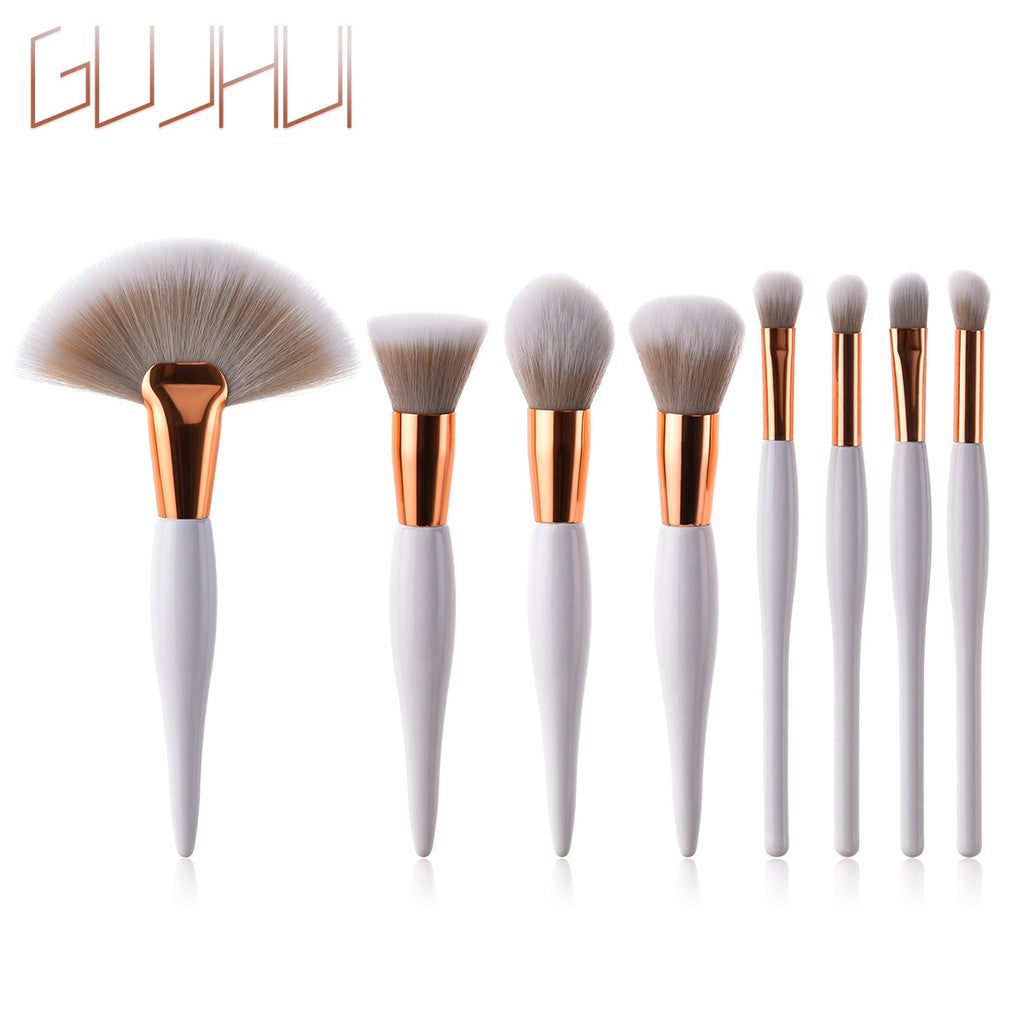 Professional 8-Piece Makeup Brush Set – Premium Fiber Bristles