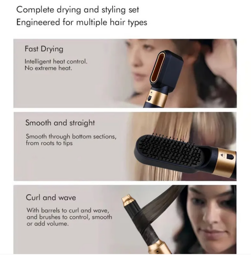 5-in-1 Hair Dryer & Styler – Dry, Curl, Straighten & Volumize