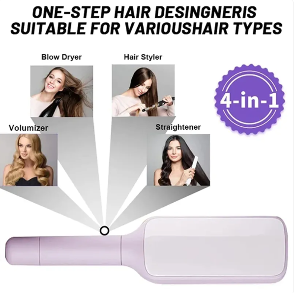 Self-Cleaning Anti-Static Hair Brush with Scalp Massager