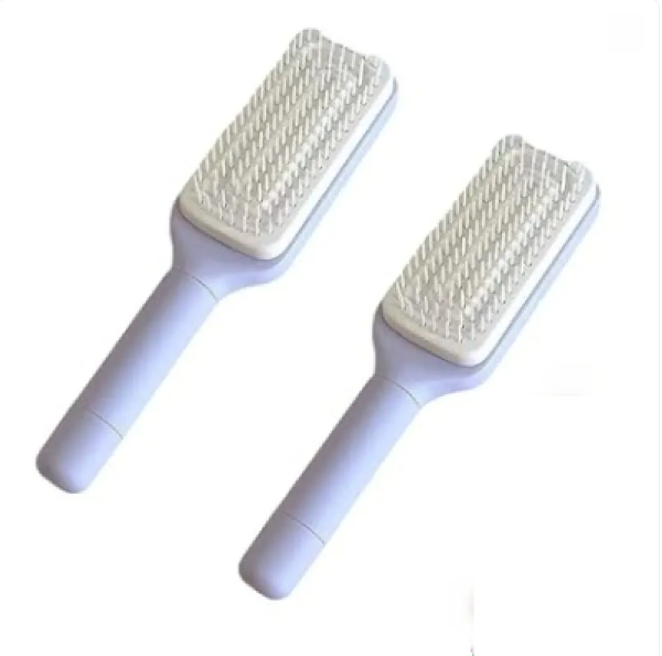 Self-Cleaning Anti-Static Hair Brush with Scalp Massager