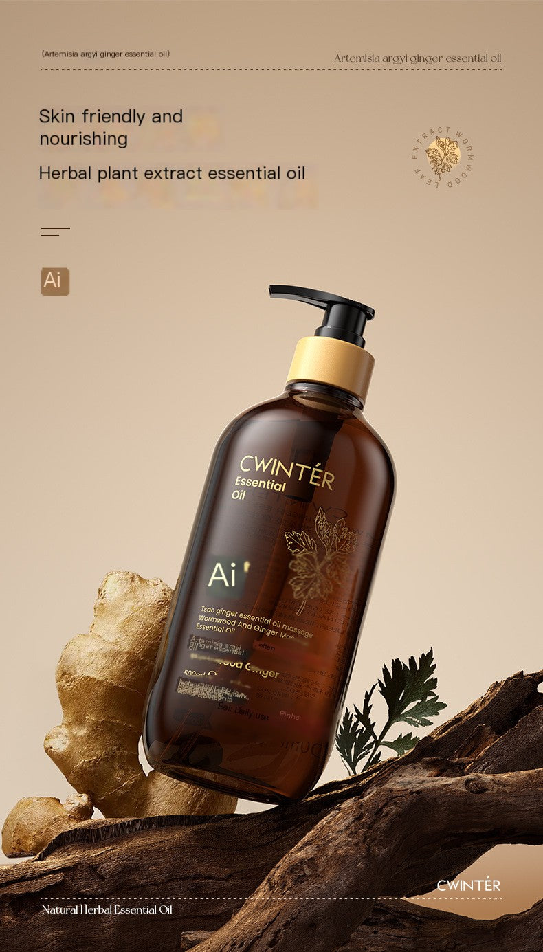 Wormwood & Ginger Body Massage Oil – 500ml Deep Moisture & Soothing