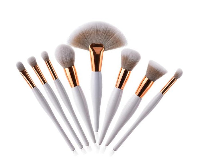Professional 8-Piece Makeup Brush Set – Premium Fiber Bristles
